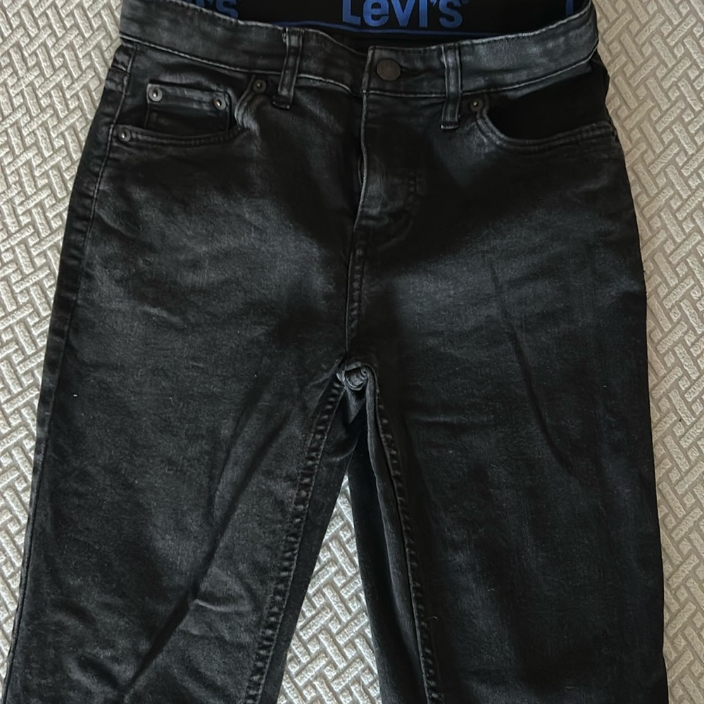 Black Straight-Leg Jeans
